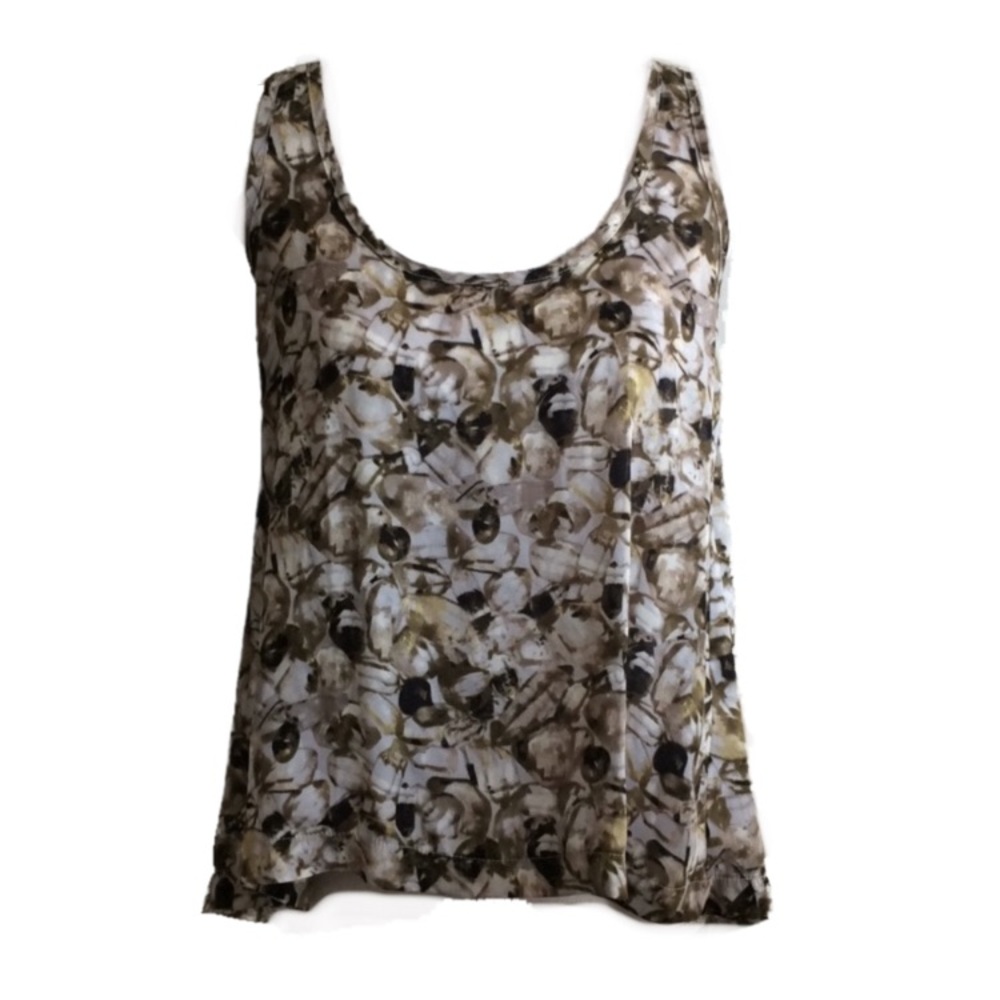 JACK. Sleeveless olives paneled back top flowy Jack